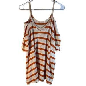 Cato Tank Orange Beige Distressed Size 14/16